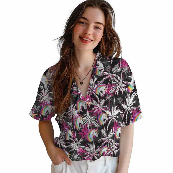 Unicorn Palm Pattern Hawaiian Shirt Trendy