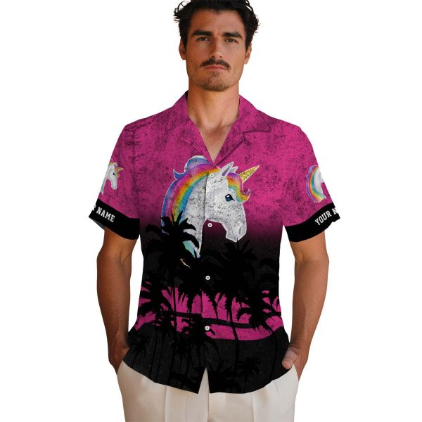 Unicorn Sunset Pattern Hawaiian Shirt High quality