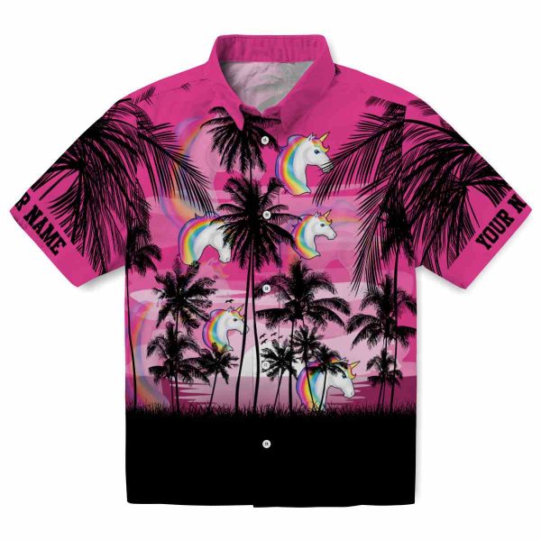 Unicorn Sunset Scene Hawaiian Shirt Best selling