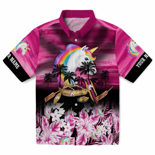 Unicorn Tropical Canoe Hawaiian Shirt Best selling