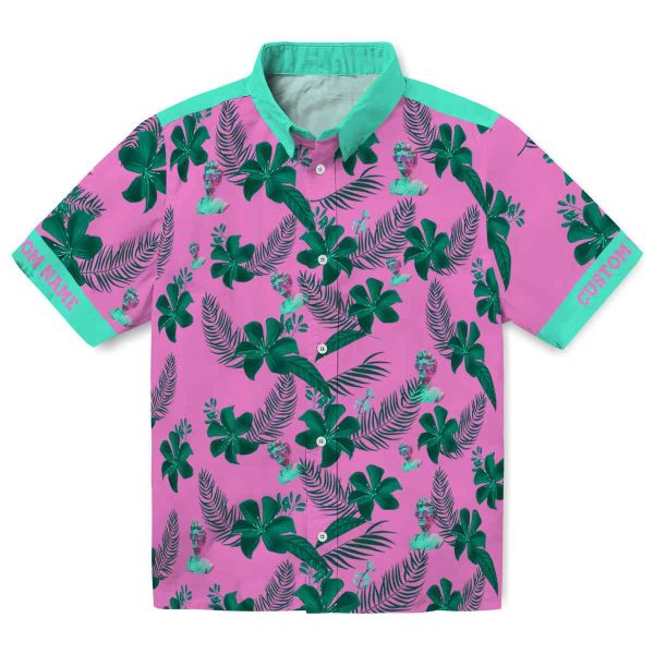 Vaporwave Botanical Print Hawaiian Shirt Best selling