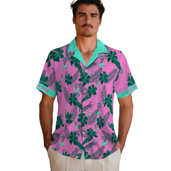 Vaporwave Botanical Print Hawaiian Shirt High quality