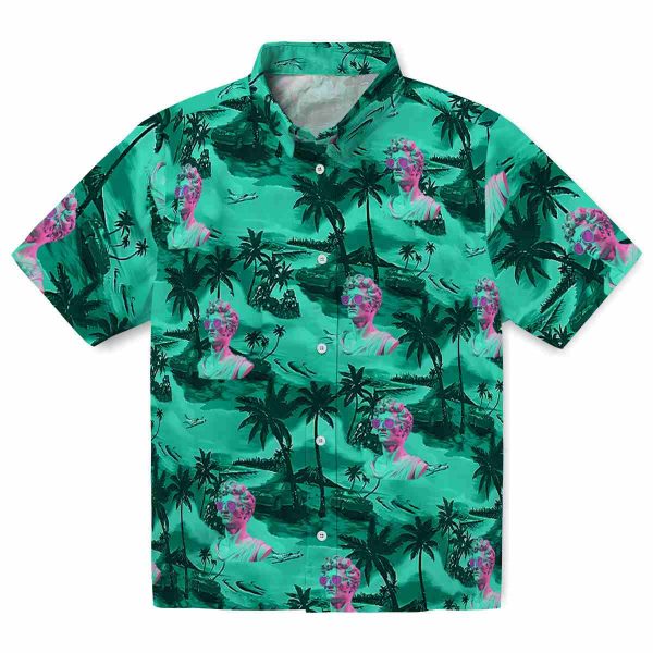 Vaporwave Coastal Palms Hawaiian Shirt Best selling