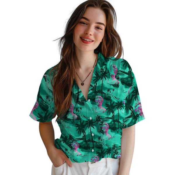 Vaporwave Coastal Palms Hawaiian Shirt Trendy