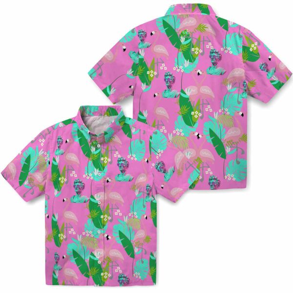 Vaporwave Flamingo Foliage Hawaiian Shirt Latest Model