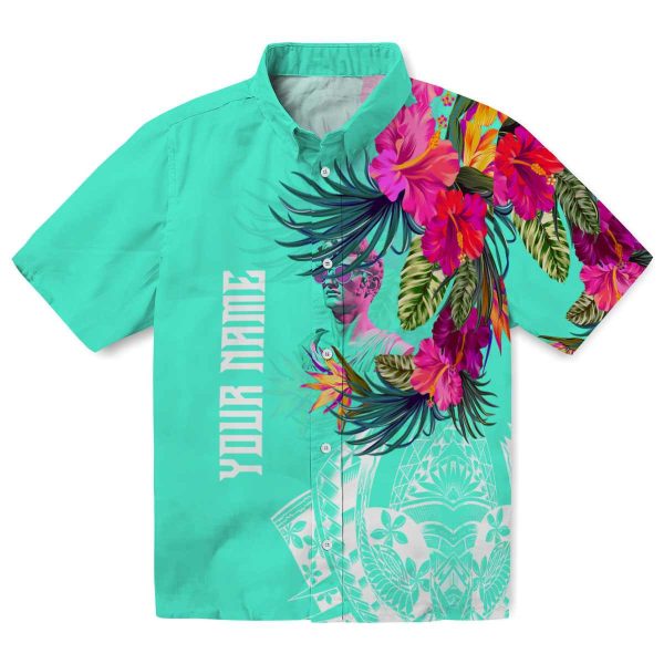 Vaporwave Floral Polynesian Hawaiian Shirt Best selling