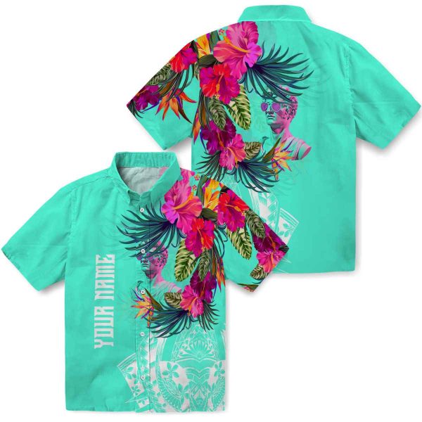 Vaporwave Floral Polynesian Hawaiian Shirt Latest Model