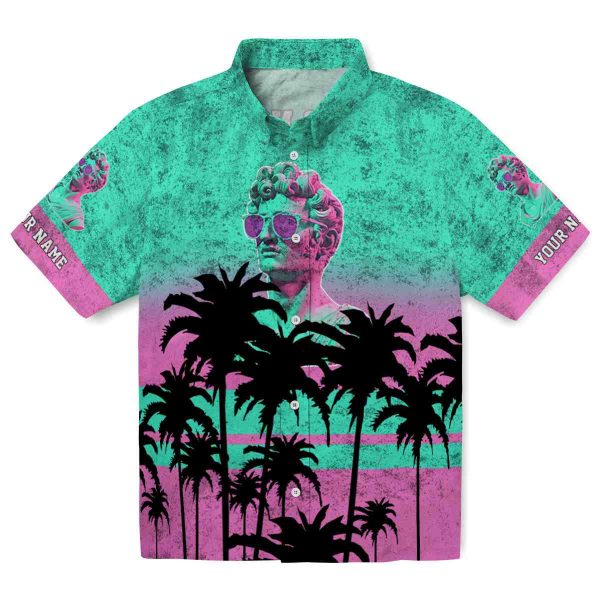 Vaporwave Sunset Pattern Hawaiian Shirt Best selling