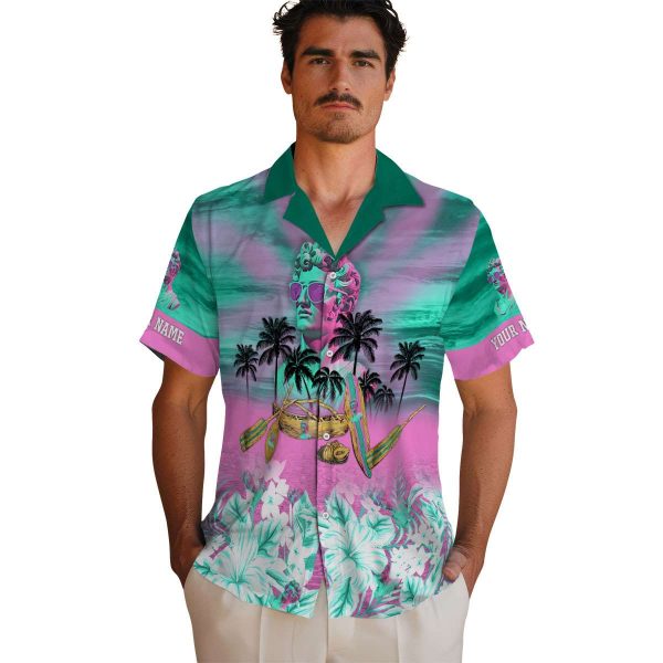 Vaporwave Tropical Canoe Hawaiian Shirt High quality