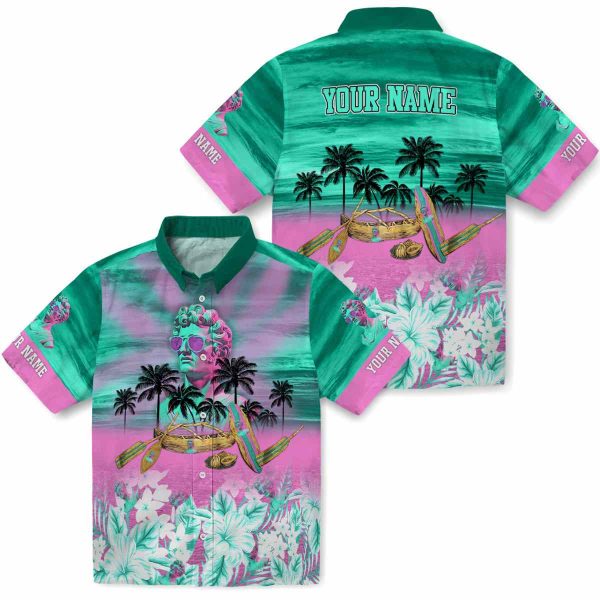 Vaporwave Tropical Canoe Hawaiian Shirt Latest Model