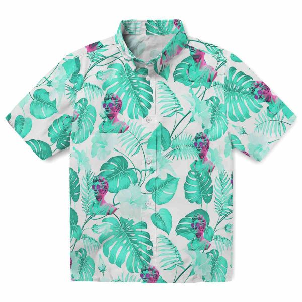 Vaporwave Tropical Plants Hawaiian Shirt Best selling