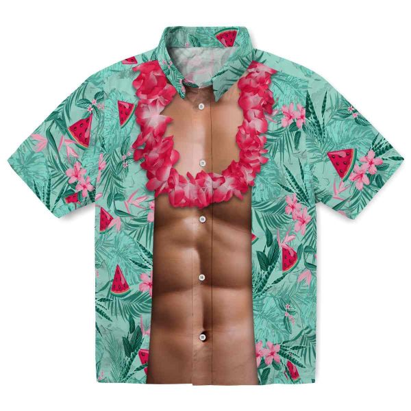 Watermelon Chest Illusion Hawaiian Shirt Best selling