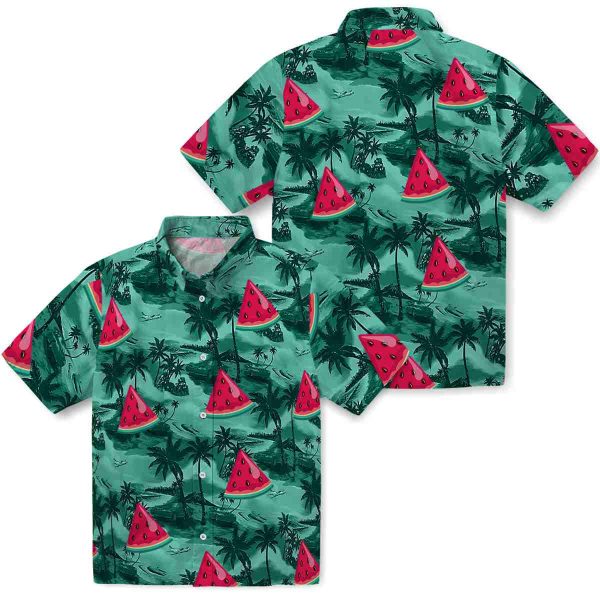 Watermelon Coastal Palms Hawaiian Shirt Latest Model