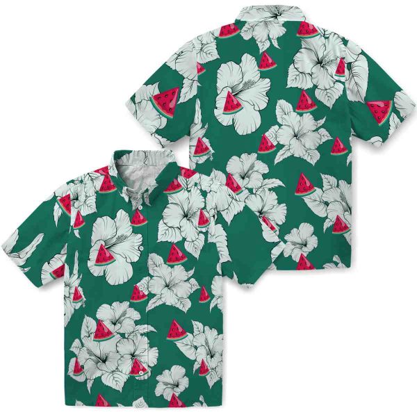 Watermelon Hibiscus Blooms Hawaiian Shirt Latest Model