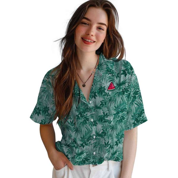 Watermelon Leafy Pattern Hawaiian Shirt Trendy