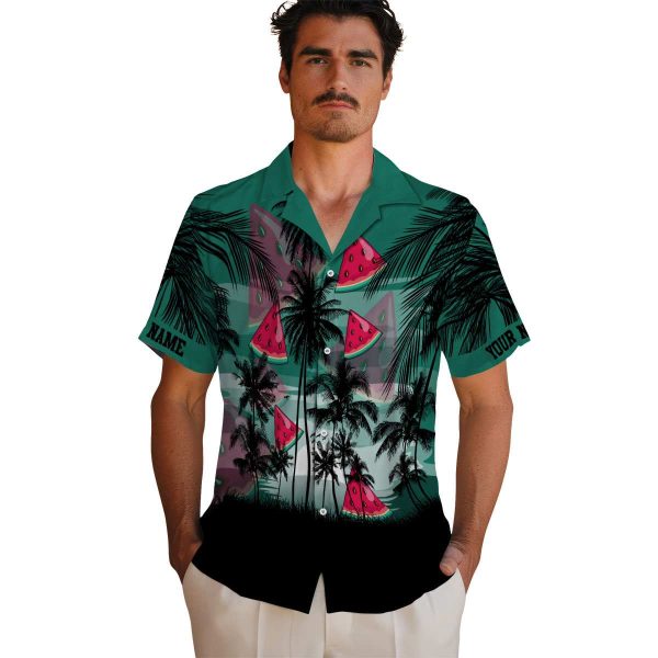 Watermelon Sunset Scene Hawaiian Shirt High quality