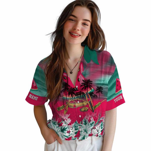 Watermelon Tropical Canoe Hawaiian Shirt Trendy