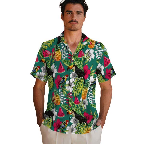 Watermelon Tropical Toucan Hawaiian Shirt High quality