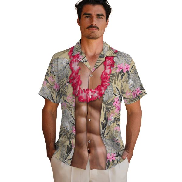 Wedding Chest Illusion Hawaiian Shirt High quality