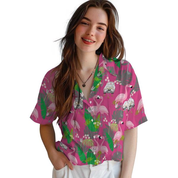 Wedding Flamingo Foliage Hawaiian Shirt Trendy