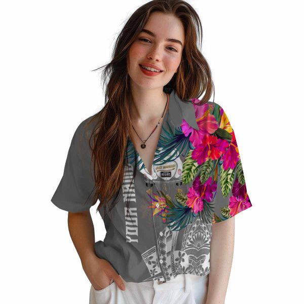 Wedding Floral Polynesian Hawaiian Shirt Trendy