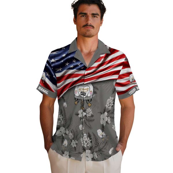 Wedding US Flag Hibiscus Hawaiian Shirt High quality