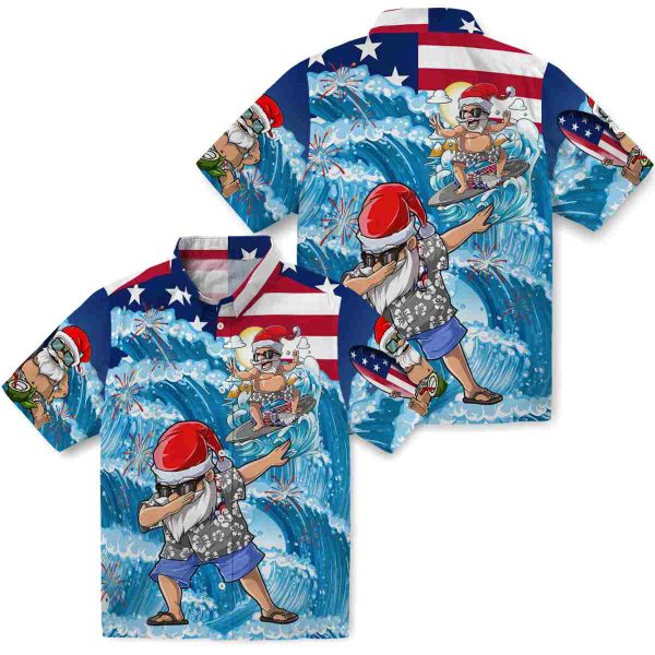 4th Of July Surfing Santa Hawaiian Shirt Latest Model