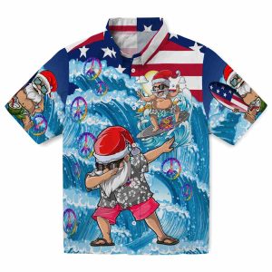 60s Surfing Santa Hawaiian Shirt Best selling