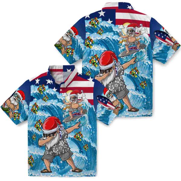 80s Surfing Santa Hawaiian Shirt Latest Model