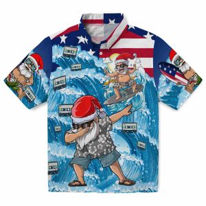 90s Surfing Santa Hawaiian Shirt Best selling