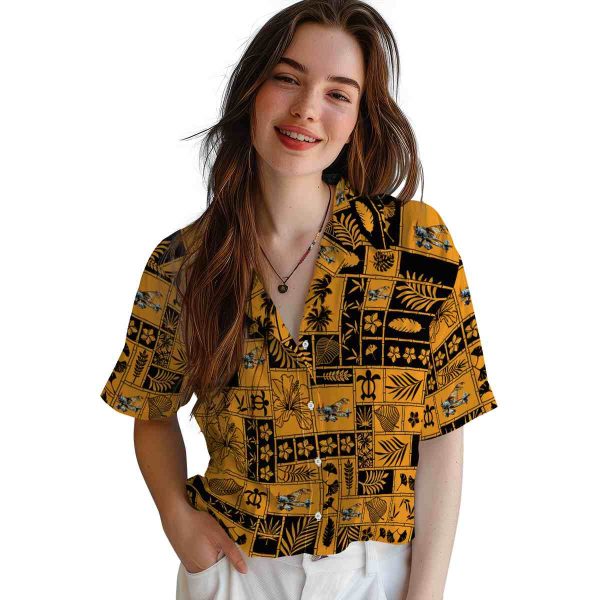 Airplane Tropical Patchwork Hawaiian Shirt Trendy