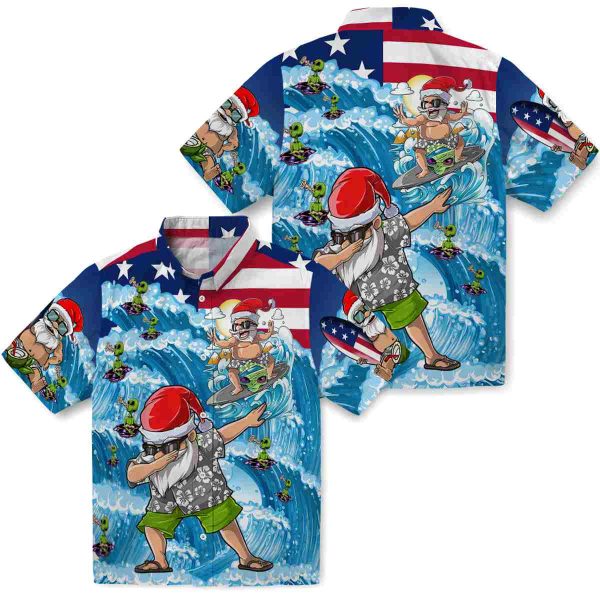 Alien Surfing Santa Hawaiian Shirt Latest Model