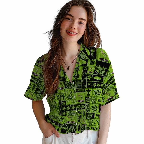 Alien Tropical Patchwork Hawaiian Shirt Trendy