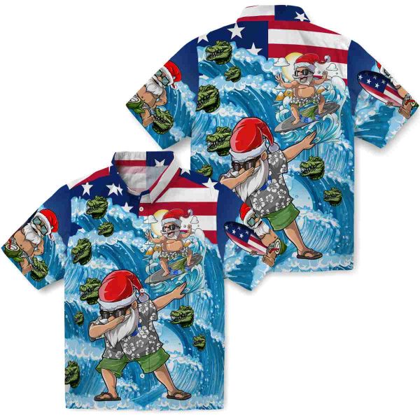 Alligator Surfing Santa Hawaiian Shirt Latest Model