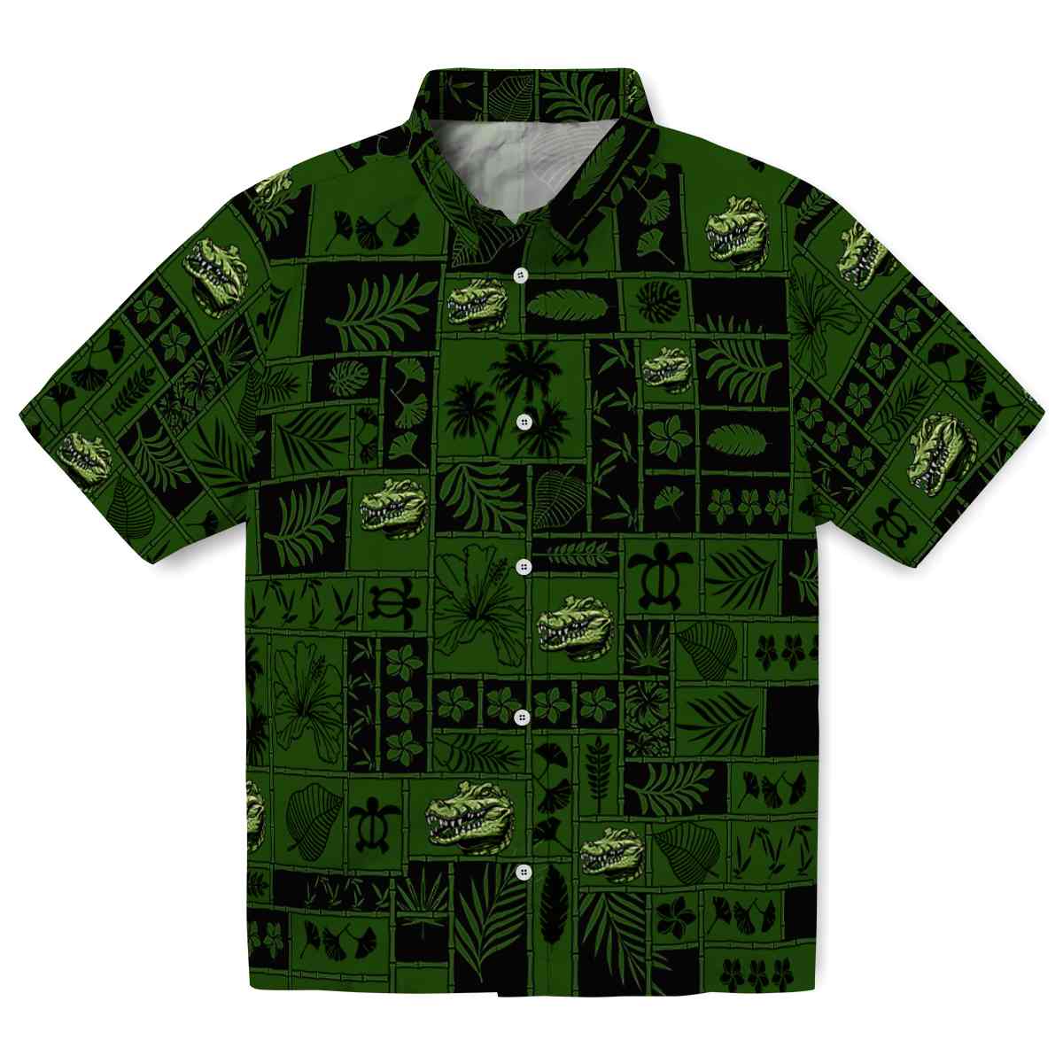 Alligator Tropical Patchwork Hawaiian Shirt Best selling