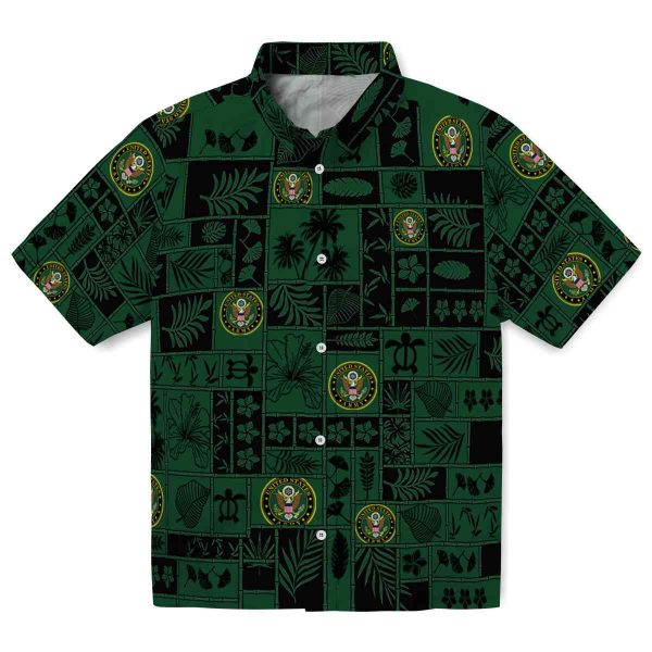 Army Tropical Patchwork Hawaiian Shirt Best selling