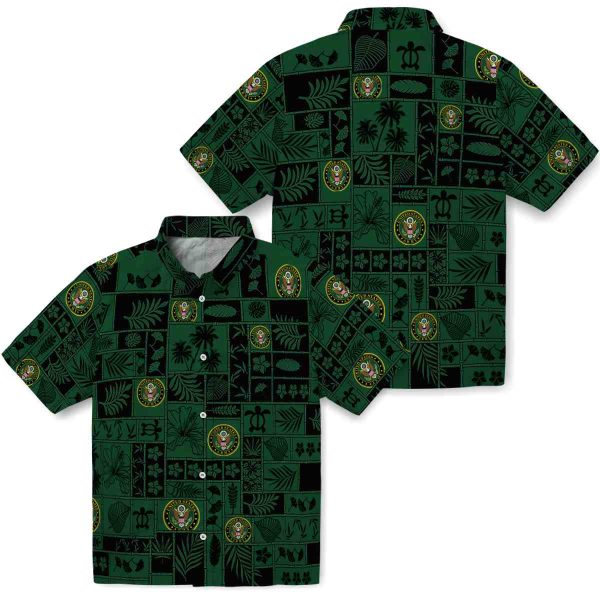 Army Tropical Patchwork Hawaiian Shirt Latest Model