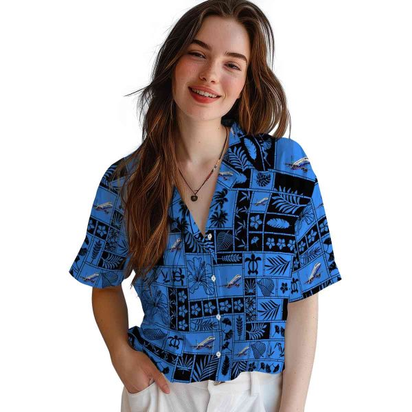 Aviation Tropical Patchwork Hawaiian Shirt Trendy