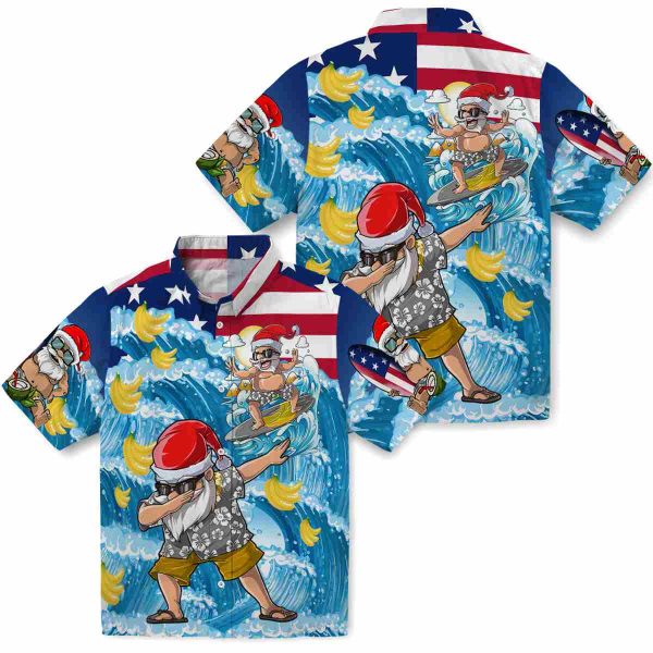 Banana Surfing Santa Hawaiian Shirt Latest Model