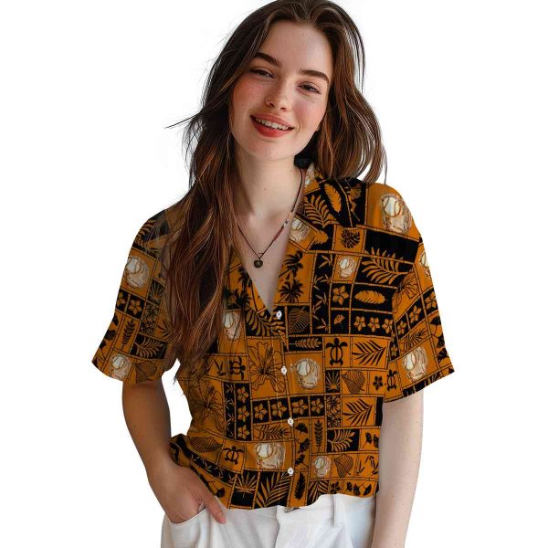 Baseball Tropical Patchwork Hawaiian Shirt Trendy