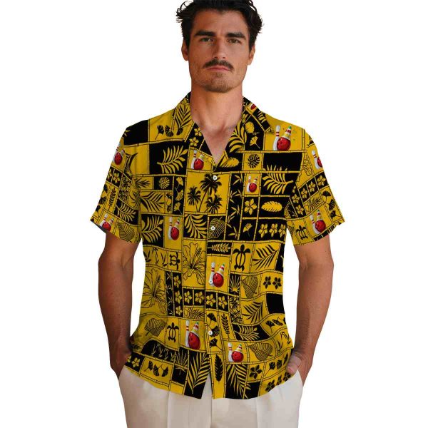 Bowling Tropical Patchwork Hawaiian Shirt High quality