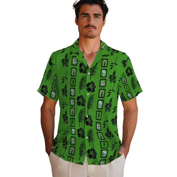 Cactus Framed Floral Hawaiian Shirt High quality