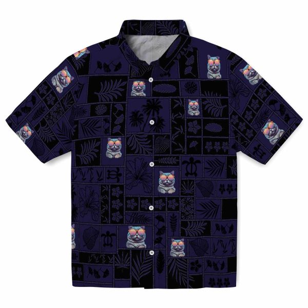 Cat Tropical Patchwork Hawaiian Shirt Best selling