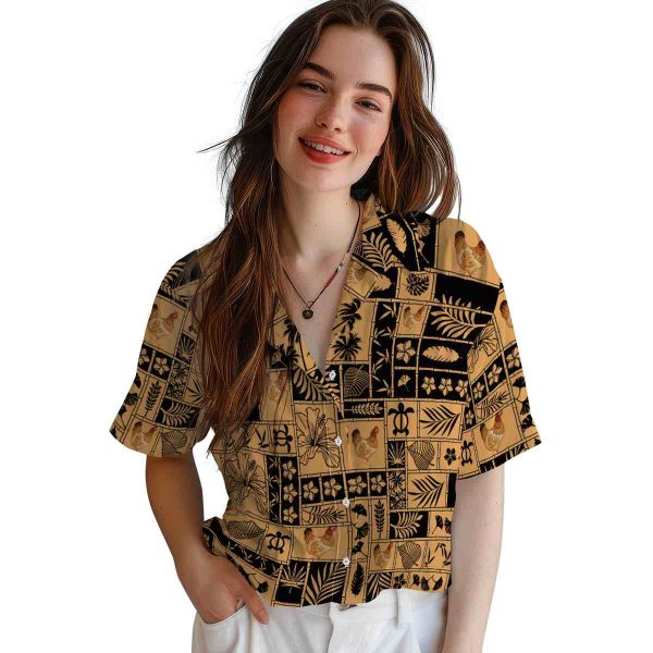 Chicken Tropical Patchwork Hawaiian Shirt Trendy