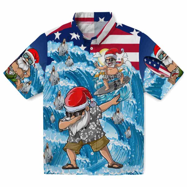 Christian Surfing Santa Hawaiian Shirt Best selling