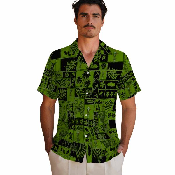 Disc Golf Tropical Patchwork Hawaiian Shirt High quality