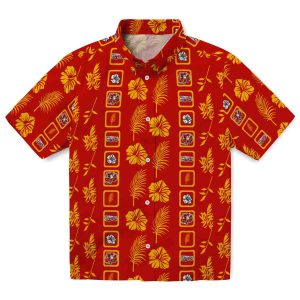 Fire Truck Framed Floral Hawaiian Shirt Best selling