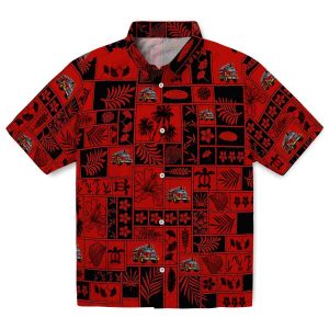 Fire Truck Tropical Patchwork Hawaiian Shirt Best selling