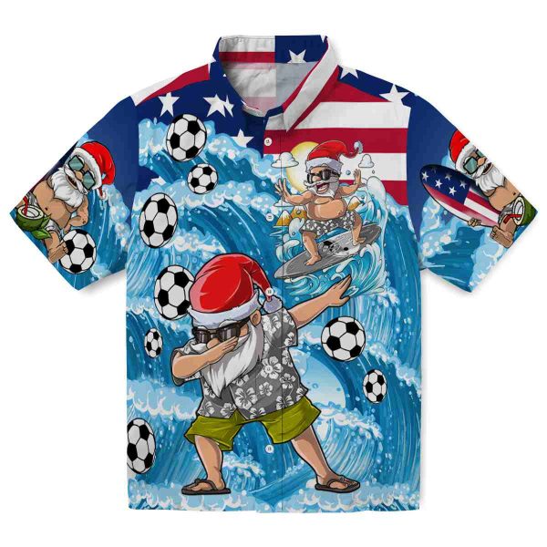 Football Surfing Santa Hawaiian Shirt Best selling