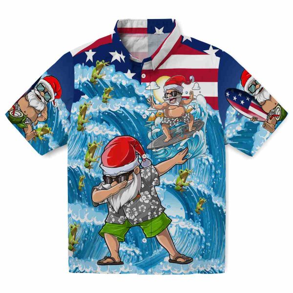 Frog Surfing Santa Hawaiian Shirt Best selling